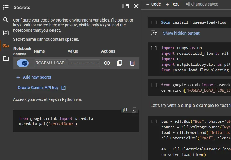 Google Colab environment variable